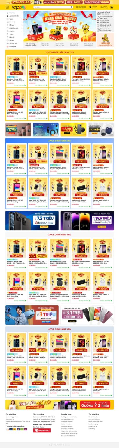 Theme wordpress điện thoại 7 giống topzone fix 1/2024