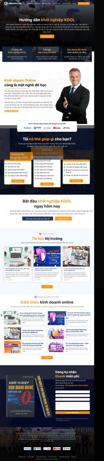 Theme WordPress khóa học kdol