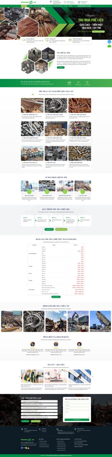 Theme wordpress thu mua phế liệu 2